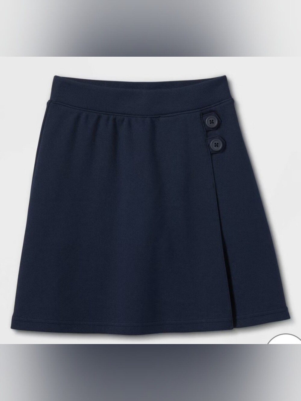 Girls' Size L(10/12) Pull-On Uniform Knit Skort - Cat & Jack Navy